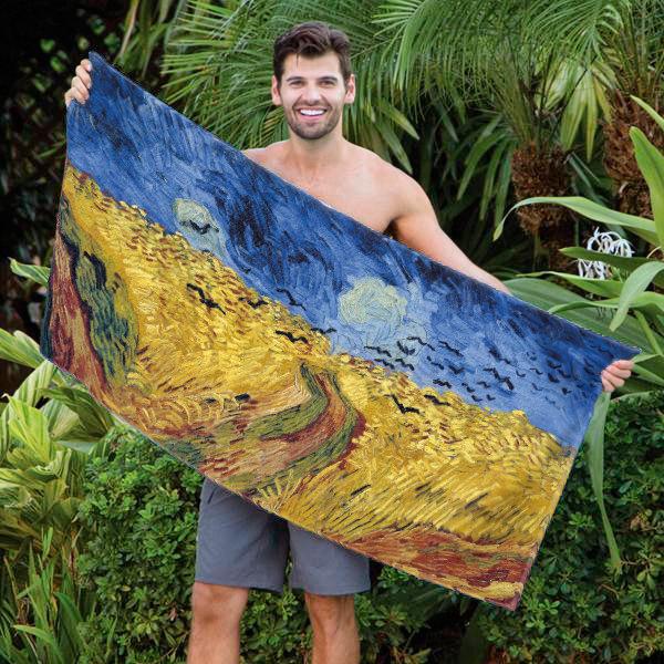 Vincent Van Gogh's "Wheatfield with Crows" Beach Towel