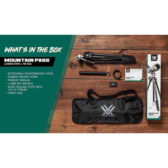 Vortex Optics Mountain Pass Tripod Kit
