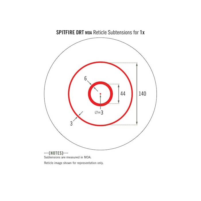 Vortex Optics Spitfire AR Red Dot Sight 1x25mm DRT Reticle