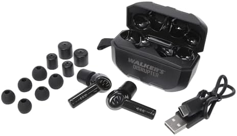 Walker's Disrupter Bluetooth Electronic Earplugs (NRR 24dB) Black