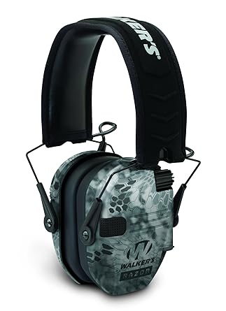 Walker's Razor Slim Low Profile Electronic Earmuffs (NRR 23dB) Kryptek Camo