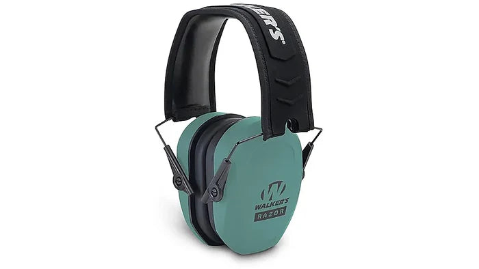 Walker's Razor Slim Passive Earmuff (NRR 27dB) Teal