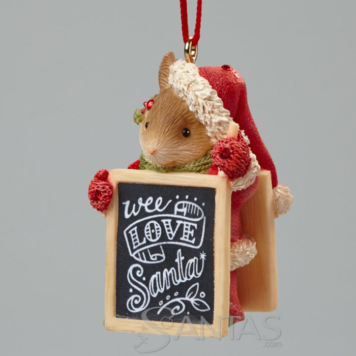 Wee Love Santa - Santa Mouse Ornament