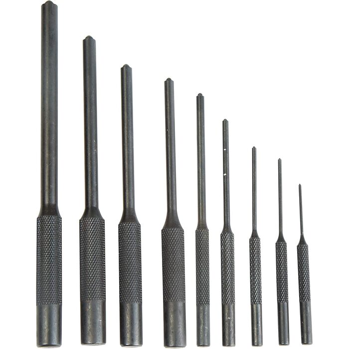 Wheeler Master Roll Pin Punch Set with Brass and Nylon Hammer