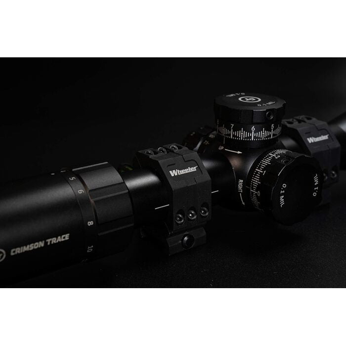 Wheeler Picatinny Scope Rings Matte Black 34mm Low