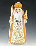 White and Gold Santa with Staff and Tree