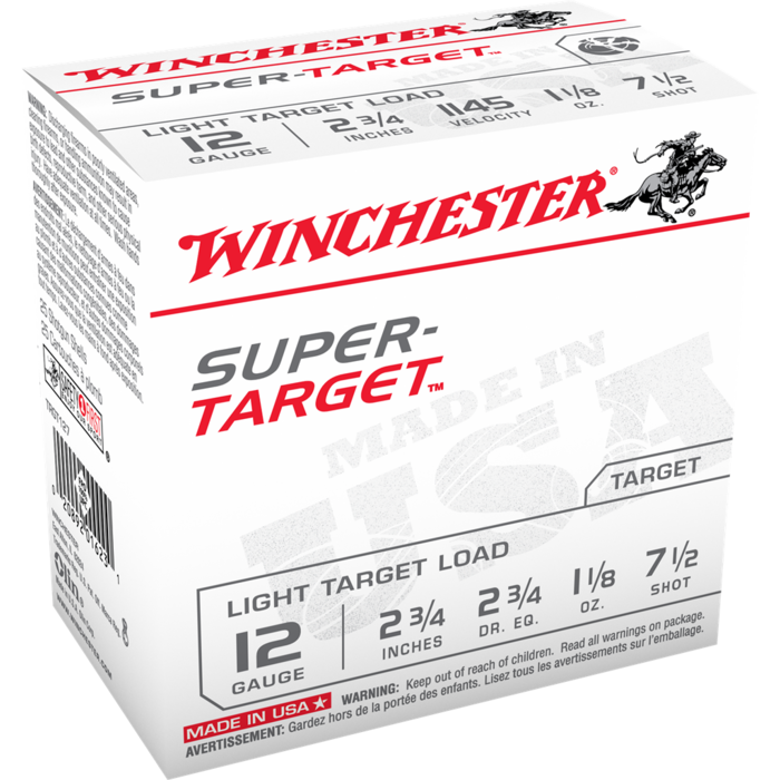 Winchester Ammunition 12 Gauge 2-3/4" 1-1/8 oz #7.5 Shot 25 Count