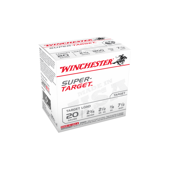 Winchester Ammunition 20 Gauge 2-3/4" 7/8 oz #7.5 Shot 25 Count