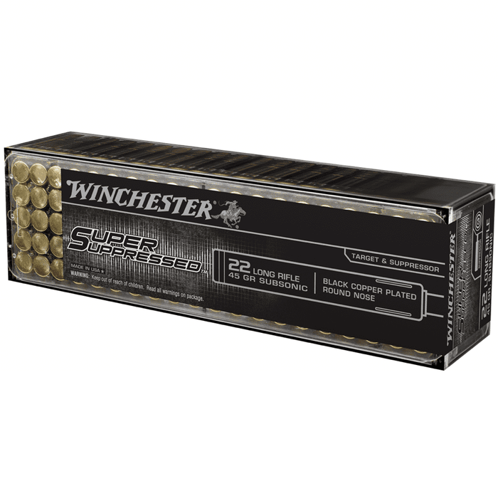 Winchester Ammunition 22 Long Rifle 45 Grain Plated Round Nose 100 Count