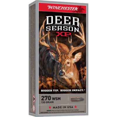 Winchester Ammunition 270 Winchester 130 Grain Extreme Point Polymer Tipped 20 Count