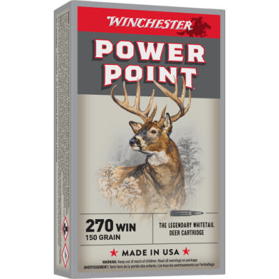 Winchester Ammunition 270 Winchester 150 Grain Power-Point Spire Point 20 Count