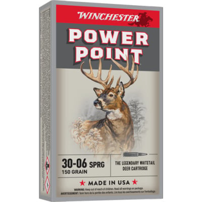 Winchester Ammunition 30-06 Springfield 150 Grain Power-Point Spire Point 20 Count