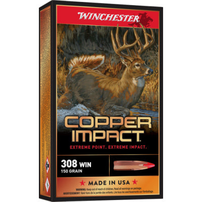 Winchester Ammunition 308 Winchester 150 Grain Extreme Point Copper Polymer Tipped 20 Count