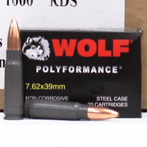 Wolf Ammunition 7.62x39mm 123 Grain Full Metal Jacket 20 Count