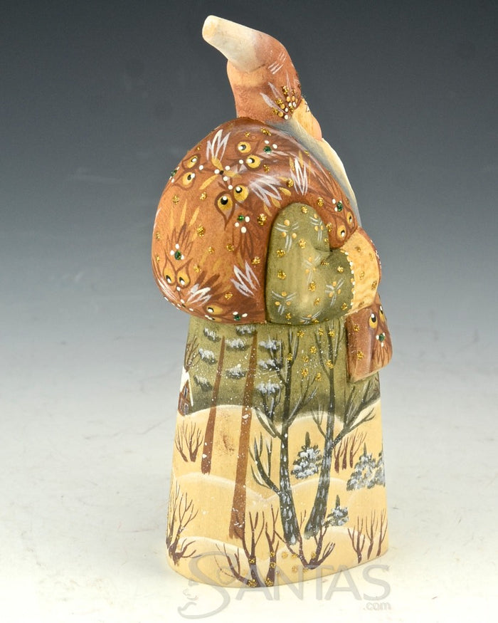 Woodland Wanderer Scenic Russian Santa with Bear