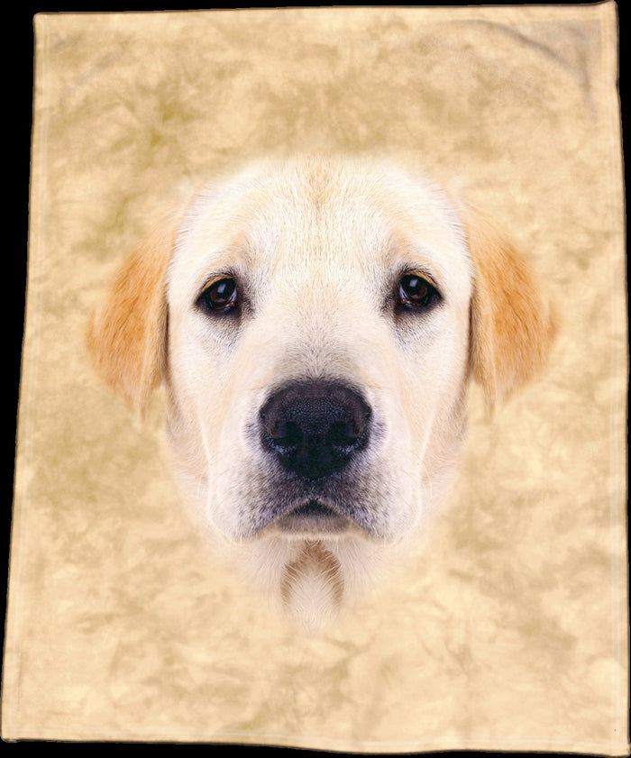Yellow Labrador Face Throw Blanket / Tapestry Wall Hanging